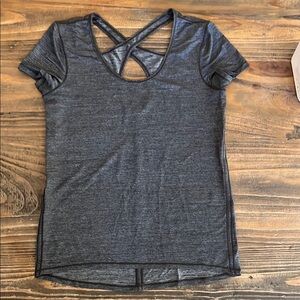 Lululemon Heather Gray Cross-Back Top